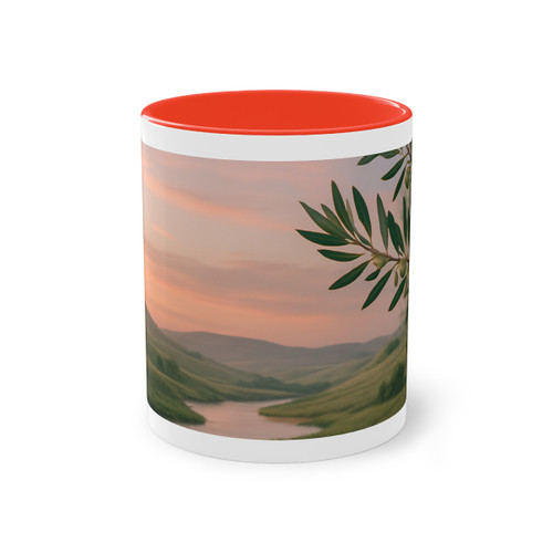 Harmony in Nature - Two-Tone Coffee Mug, 11oz