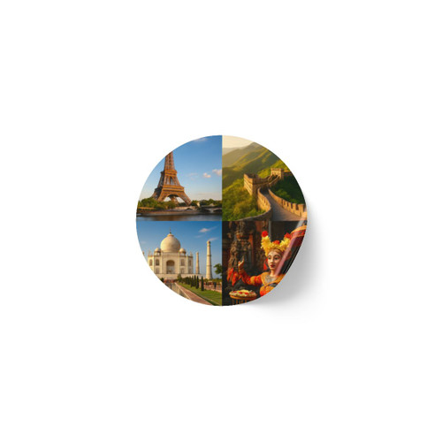 Timeless Journeys - Round Sticker Label Rolls