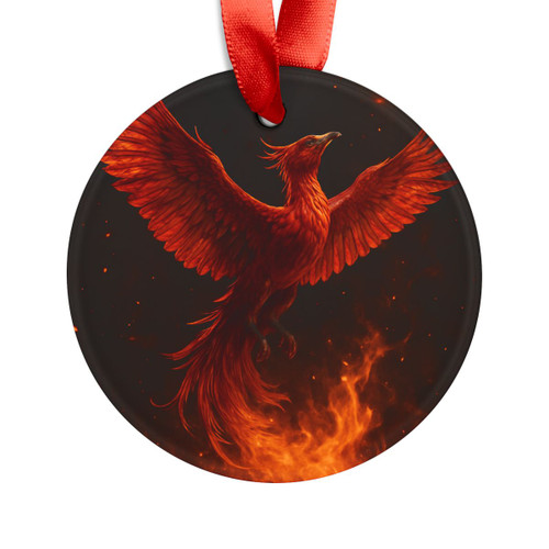 Eternal Flame Rising - Acrylic Ornament with Ribbon
