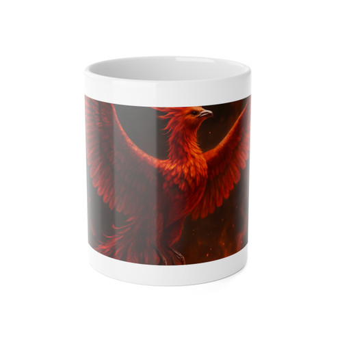 Eternal Flame Rising - White Ceramic Mug, 11oz