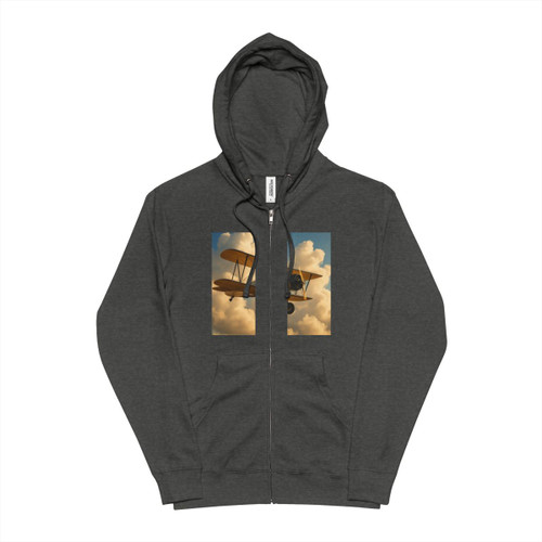 Soaring Above Clouds - Unisex Fleece Zip Up Hoodie