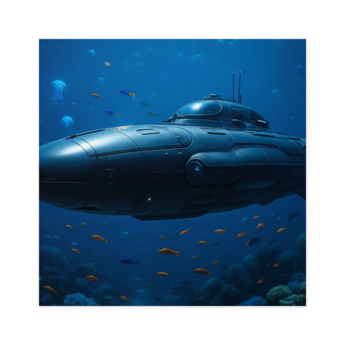 Deep Sea Voyager - Square Stickers, Indoor\Outdoor