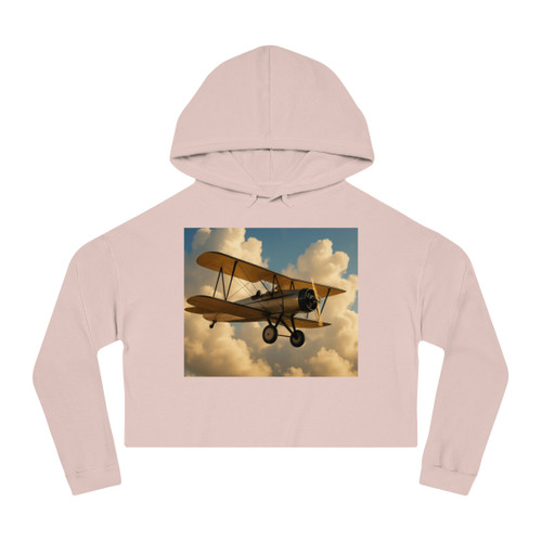 Soaring Above Clouds - Women’s Cropped Hooded Sweatshirt