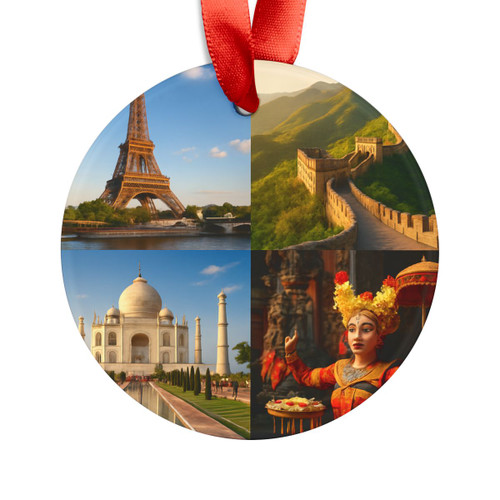 Timeless Journeys - Acrylic Ornament with Ribbon