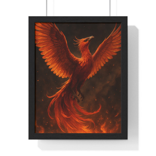 Eternal Flame Rising - Vertical Framed Poster
