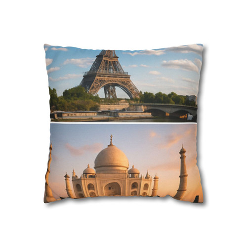 Timeless Journeys - Spun Polyester Square Pillowcase
