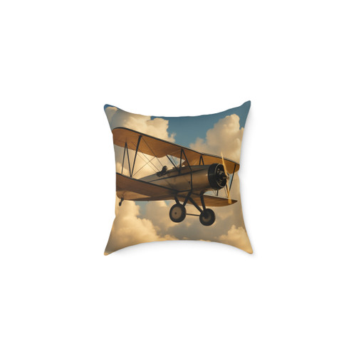Soaring Above Clouds - Square Poly Canvas Pillow