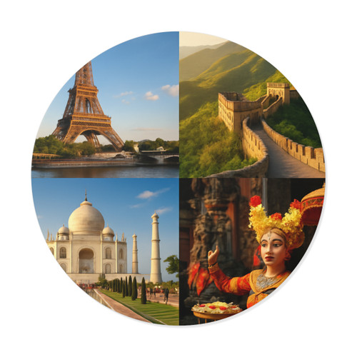 Timeless Journeys - Round Vinyl Stickers