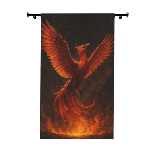 Eternal Flame Rising - Window Curtains (1 Piece)