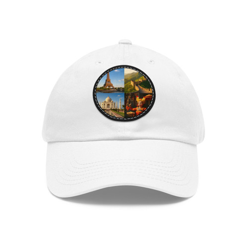 Timeless Journeys - Dad Hat with Leather Patch (Round)