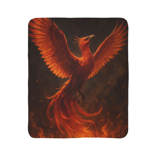 Eternal Flame Rising - Fleece Sherpa Blanket
