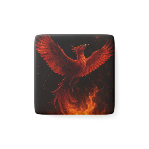 Eternal Flame Rising - Porcelain Magnet, Square