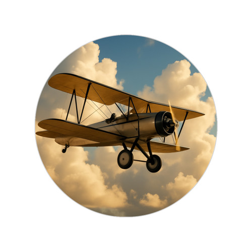 Soaring Above Clouds - Transparent Outdoor Stickers, Round, 1pcs