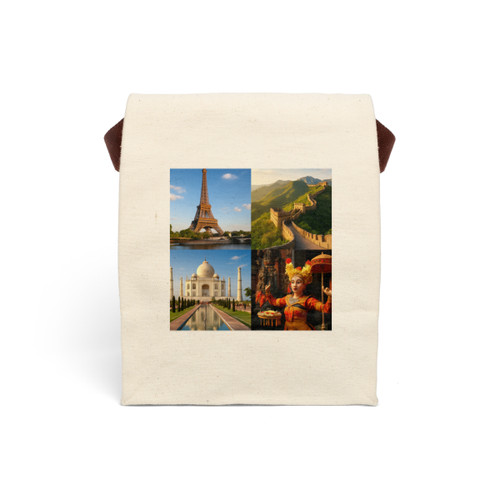 Timeless Journeys - Canvas Lunch Bag With Strap