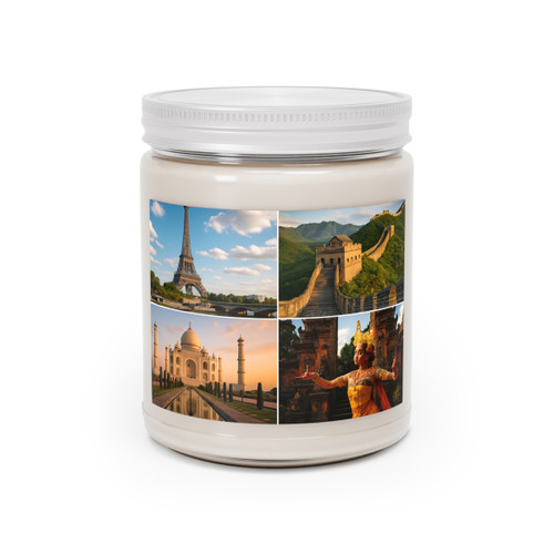 Timeless Journeys - Scented Soy Candles with White Lid, 9oz