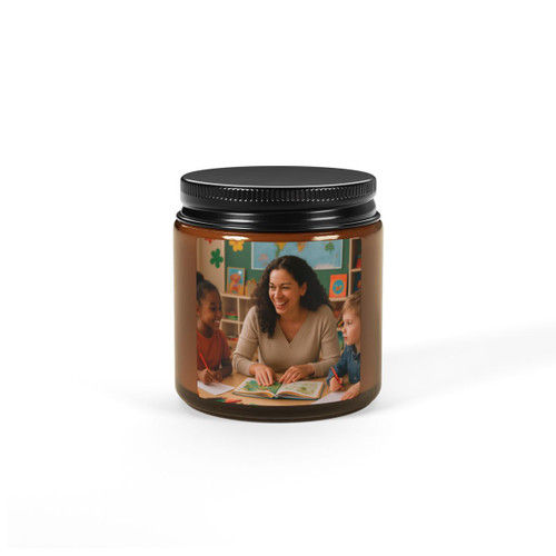 Nurturing Young Minds - Scented Soy Candle (Multi-Size, Amber Jar)