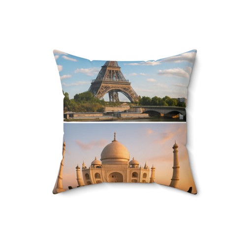 Timeless Journeys - Spun Polyester Square Pillow