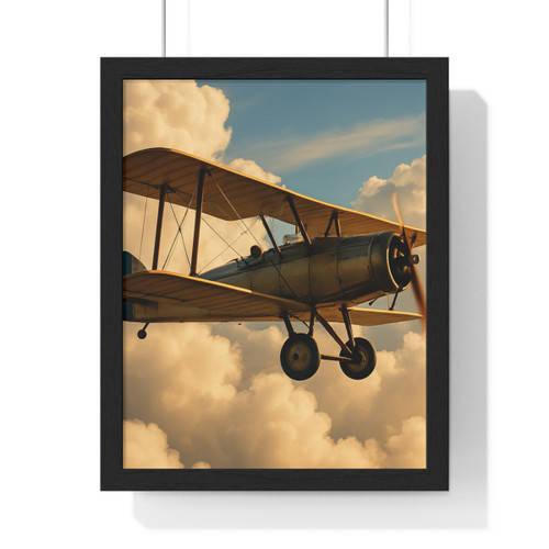 Soaring Above Clouds - Vertical Framed Poster