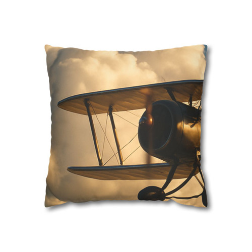 Soaring Above Clouds - Faux Suede Square Pillowcase