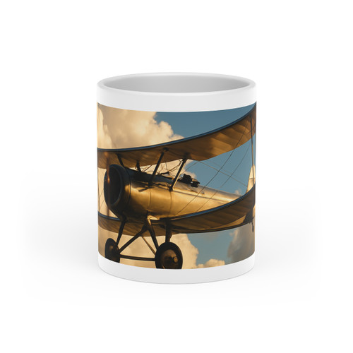 Soaring Above Clouds - Heart-Shaped Mug