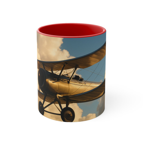 Soaring Above Clouds - Colorful Accent Mugs, 11oz