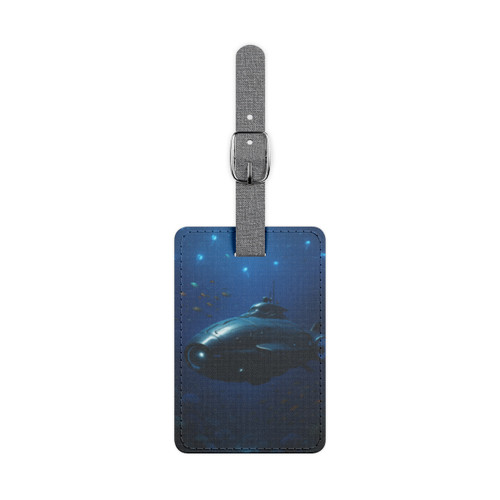 Deep Sea Voyager - Saffiano Polyester Luggage Tag, Rectangle