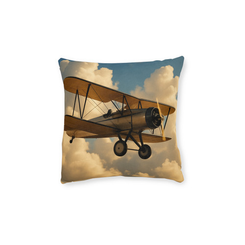 Soaring Above Clouds - Square Pillow - Pink Back