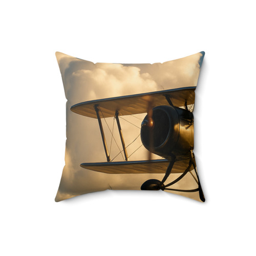 Soaring Above Clouds - Spun Polyester Square Pillow
