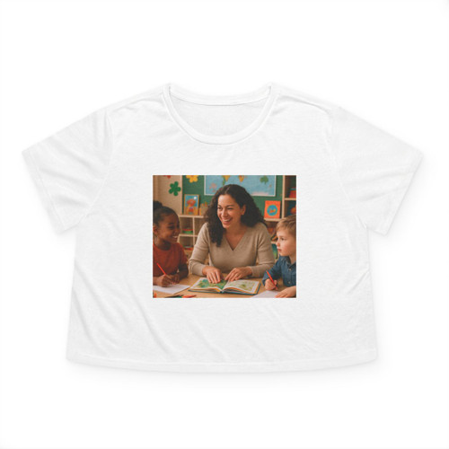 Nurturing Young Minds - Women's Flowy Cropped Tee