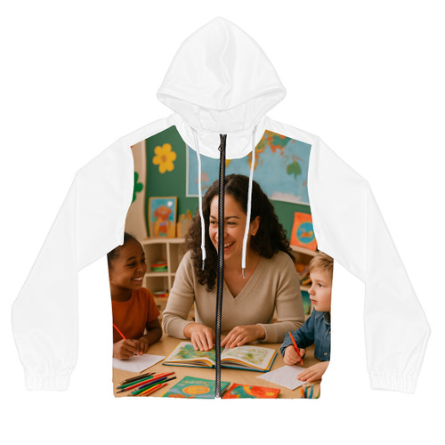 Nurturing Young Minds - Women’s Full-Zip Hoodie (AOP)