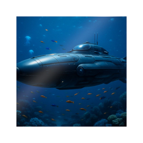 Deep Sea Voyager - Die-Cut Stickers, (DTF)