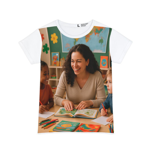 Nurturing Young Minds - Women's Short Sleeve Shirt (AOP)