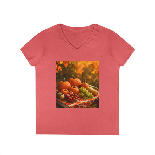 Harvest Table Gathering - Ladies' V-Neck T-Shirt
