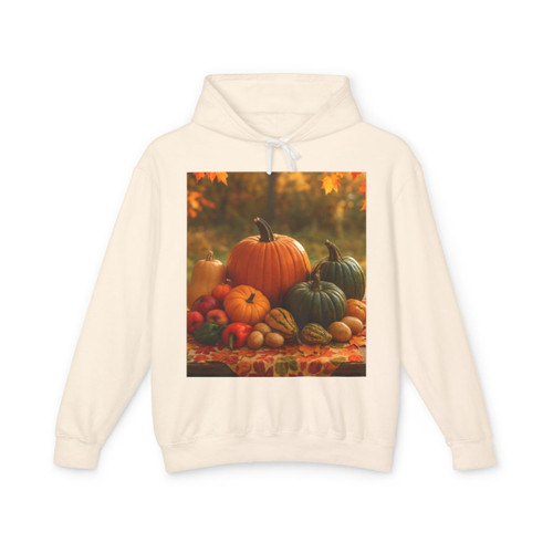 Harvest Table Gathering - Unisex Lightweight Hooded Sweatshirt