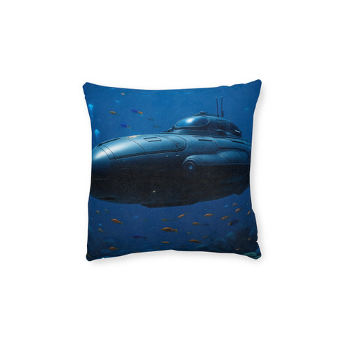 Deep Sea Voyager - Square Pillow - Pink Back