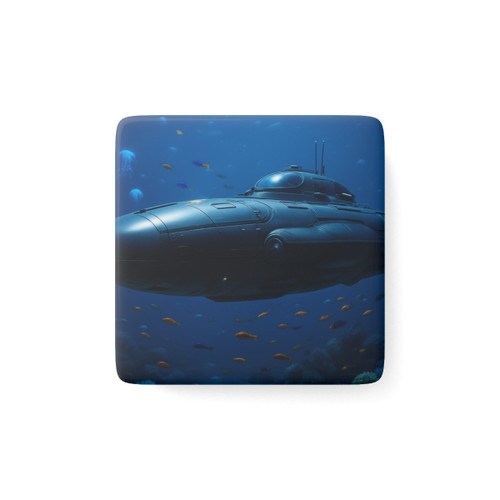 Deep Sea Voyager - Porcelain Magnet, Square