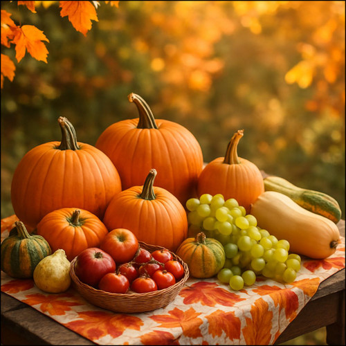 Harvest Table Gathering - Custom Cut Acrylic Ornament