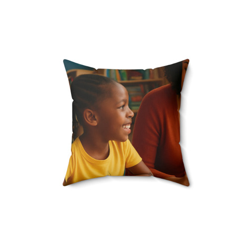 Nurturing Young Minds - Faux Suede Square Pillow