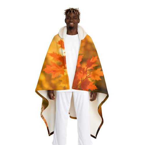 Harvest Table Gathering - Hooded Sherpa Fleece Blanket