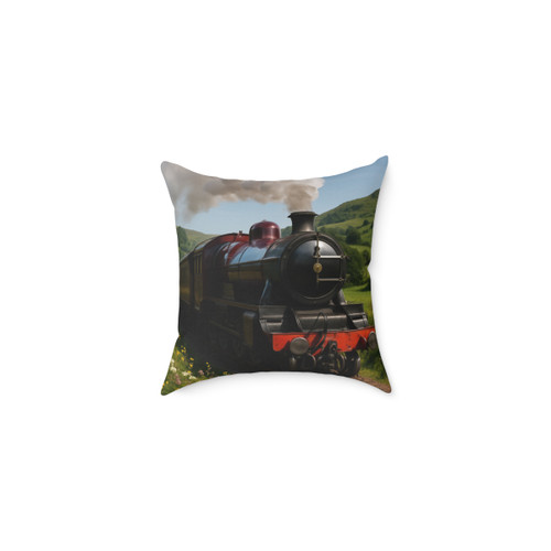 Whistle of the Past - Square Poly Canvas Pillow