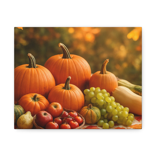 Harvest Table Gathering - Stretched Canvas