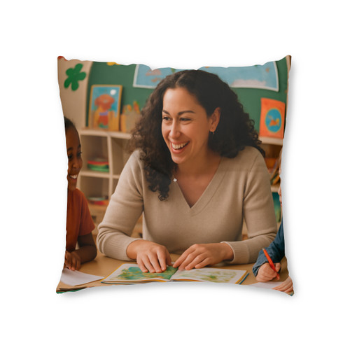 Nurturing Young Minds - Tufted Floor Pillow, Square
