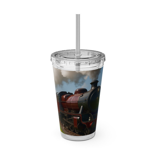 Whistle of the Past - Sunsplash Tumbler with Straw, 16oz