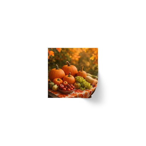 Harvest Table Gathering - Square Sticker Label Rolls