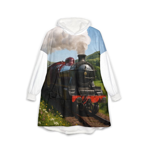 Whistle of the Past - Unisex Hooded Blanket