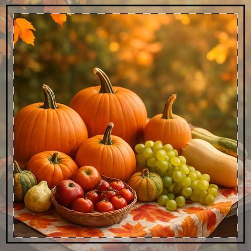 Harvest Table Gathering - Throw Pillow