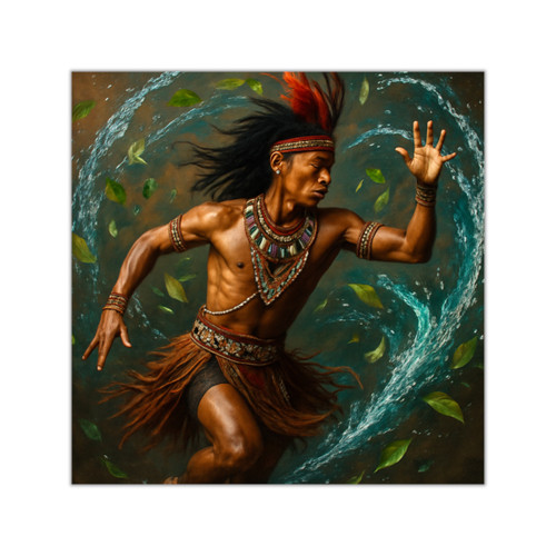 Nature's Spirit Dance - Square Vinyl Stickers