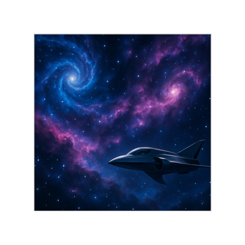 Galactic Odyssey - Transparent Outdoor Stickers, Square, 1pc