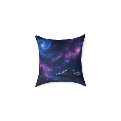 Galactic Odyssey - Square Poly Canvas Pillow