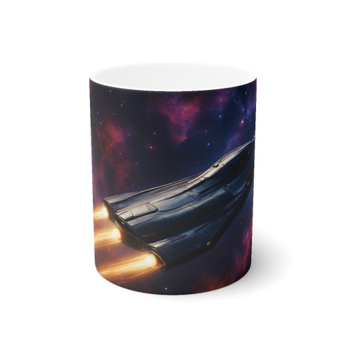 Galactic Voyager - White Ceramic Mug, 11oz and 15oz